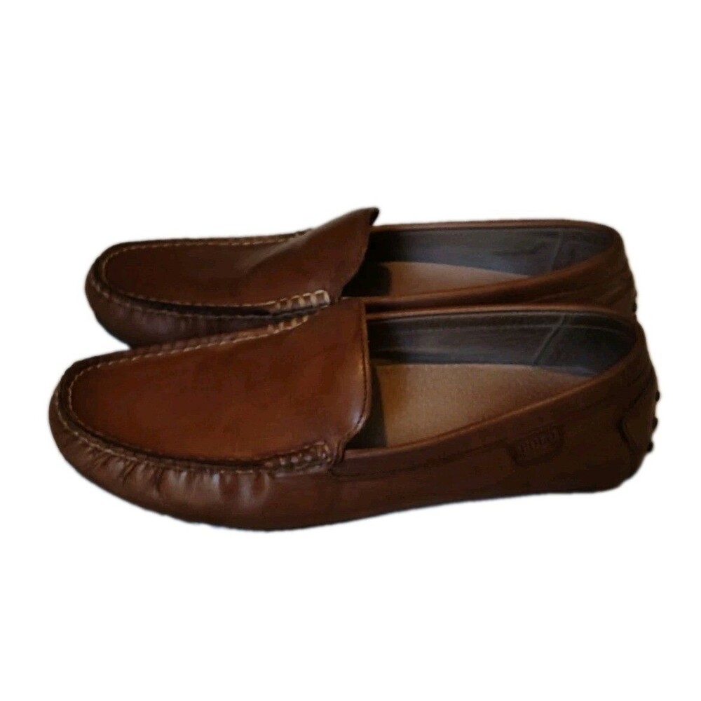 Polo Ralph Lauren Men's Woodley Brown Leather Driving Loafers Size 9.5D